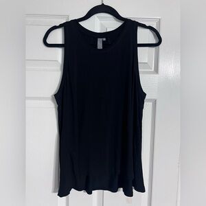Sweaty Betty Womens Tank Top Tunic Sz MED Easy Peazy Black Gym Relaxed Comfy EUC